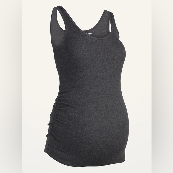 3/$25 Two (2) Old Navy Maternity First-Layer Rib-Knit Side-Shirred Tank Tops (M) - Picture 8 of 9